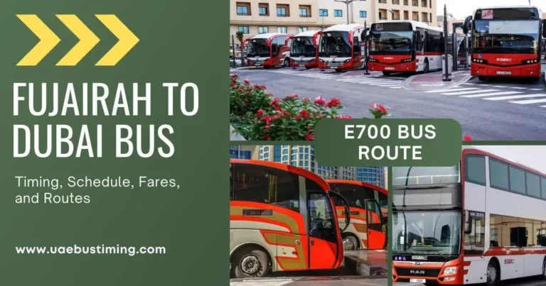 E700 Bus Route: Fujairah to Dubai Bus Timing, Schedule, Fares and Routes