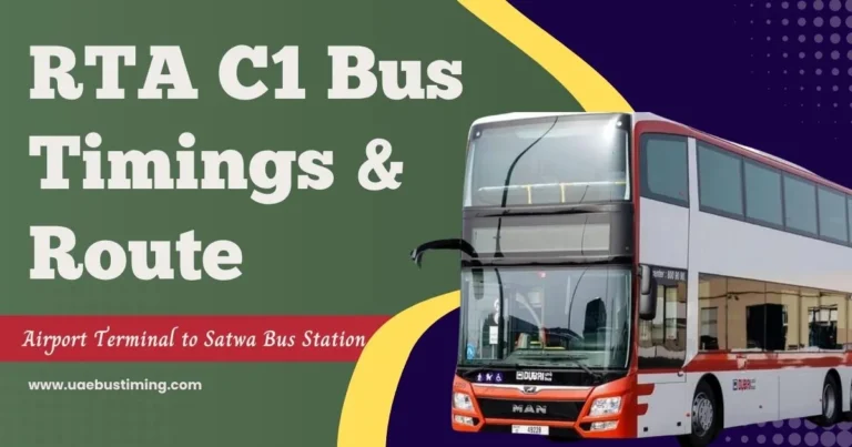 RTA C1 Bus Timings & Route: Airport Terminal to Satwa Bus Station