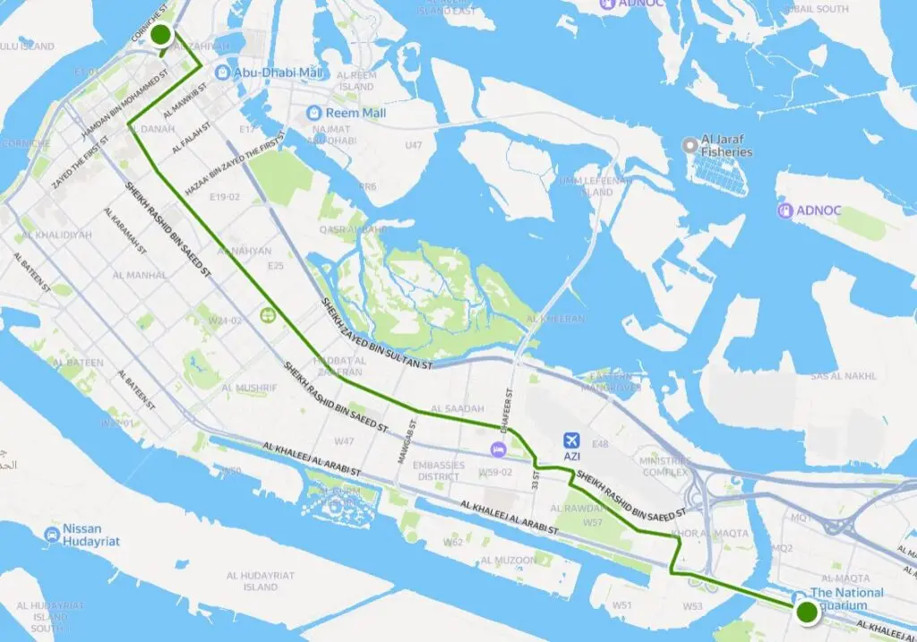 X5 Bus Route Map