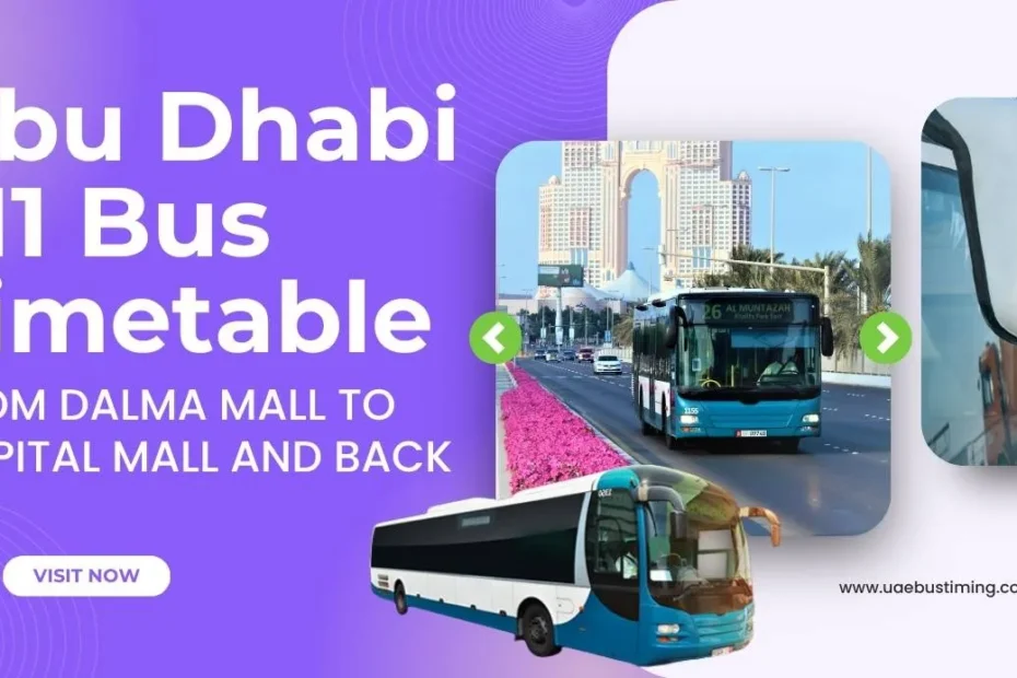 Abu Dhabi M1 Bus Timetable From Dalma Mall to Capital Mall and Back
