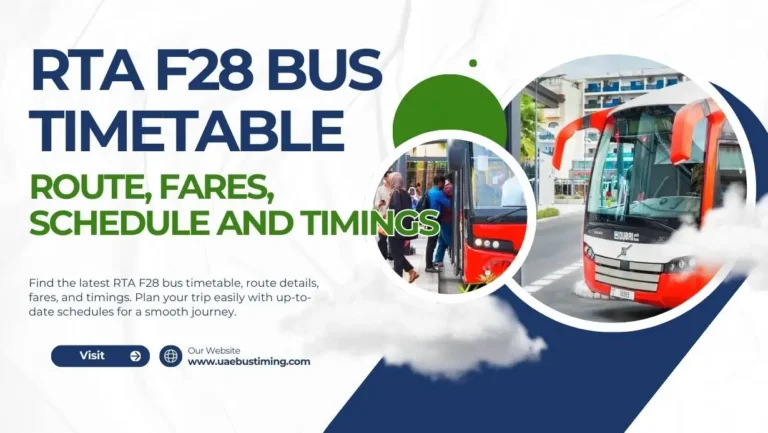 RTA F28 Bus Timetable: Route, Fares, Schedule and Timings