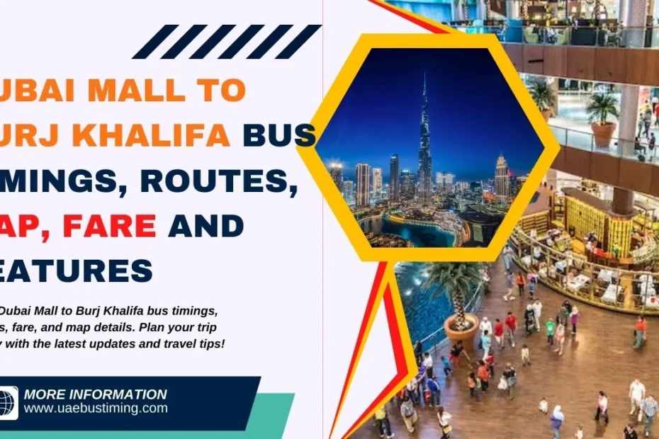 Dubai Mall to Burj Khalifa Bus Timings, Routes, Map, Fare and Features