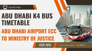 Abu Dhabi K4 Bus Timetable from Abu Dhabi Airport ECC to Ministry of Justice
