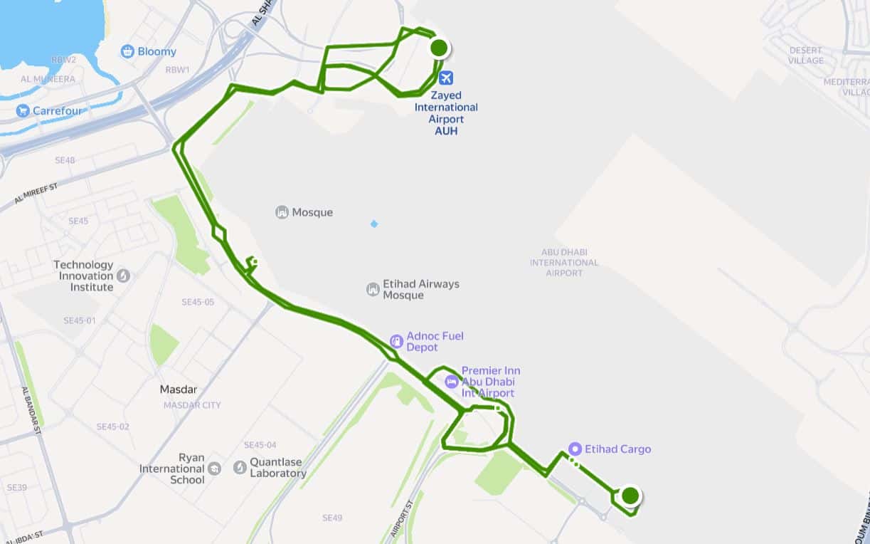 Bus A15 Timings: Abu Dhabi International Airport (Terminal 2) to Zayed ...