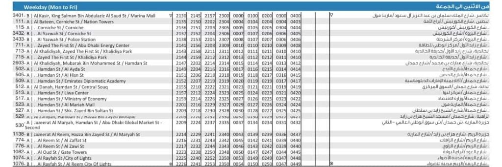 Bus 65 Weekday Timetable 4