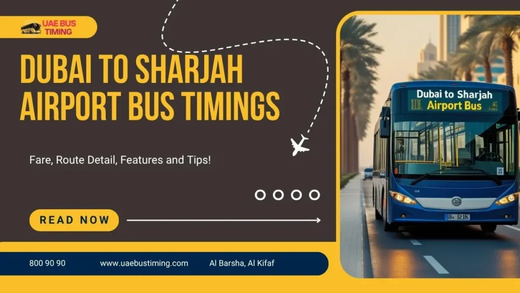 Dubai to Sharjah Airport Bus Timings, Fare, Route Detail, Features and Tips!