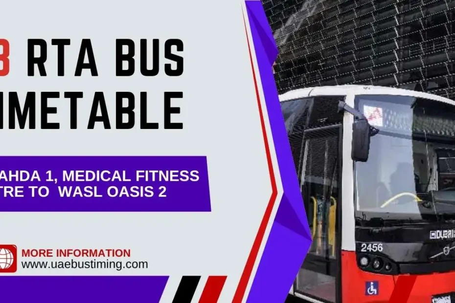 18 RTA Bus Timetable from Al Nahda 1 to Wasl Oasis 2