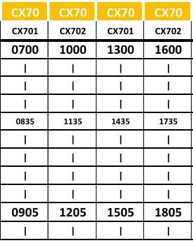 Abu Dhabi Bus CX70 Timetable from Tariff Bus Station