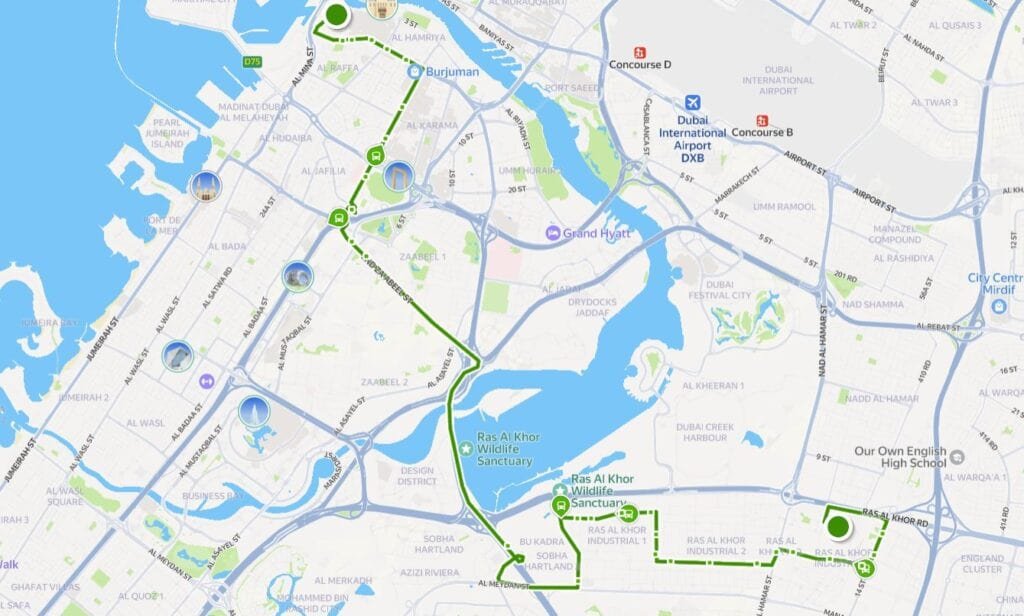61 Bus Route Map
