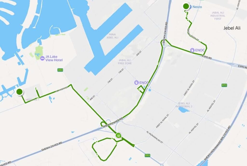 95A Bus Route Map