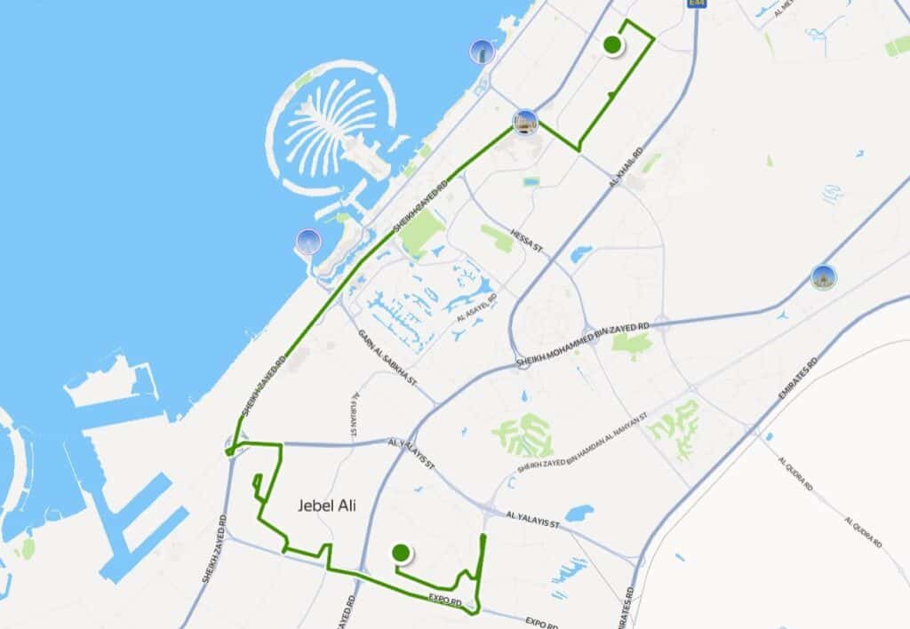 Bus 96 Route Map