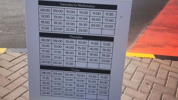 E303 Bus Timetable