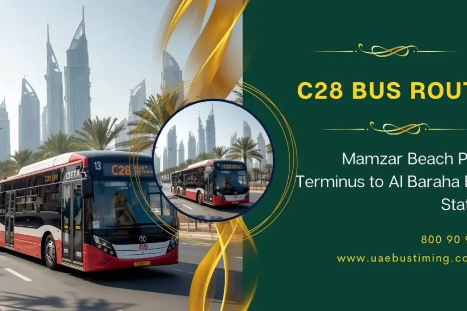 C28 Bus Route: Mamzar Beach Park Terminus to Al Baraha Bus Station