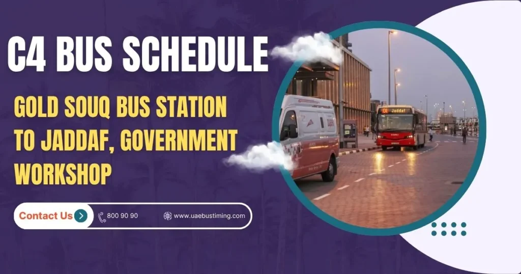 Bus C4 Schedule from Gold Souq Bus Station to Jaddaf, Government Workshop