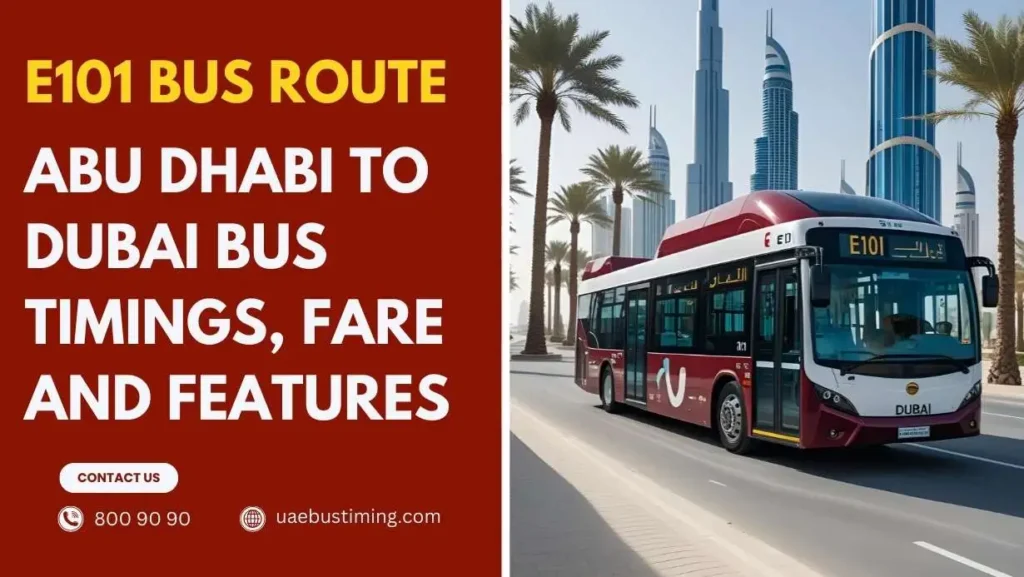 E101 Bus Route: Abu Dhabi to Dubai Bus Timings, Fare and Features