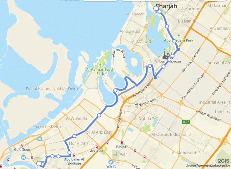 E303 Bus Route Map