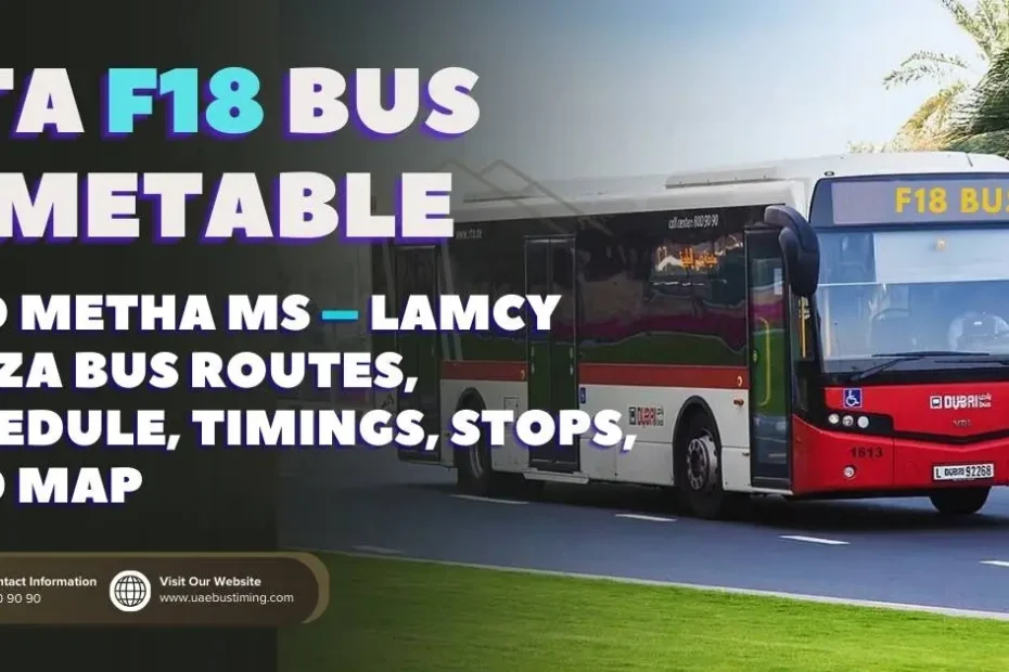 F18 Bus Timetable: Oud Metha MS – Lamcy Plaza Bus Routes, Schedule, Timings, Stops, and Map