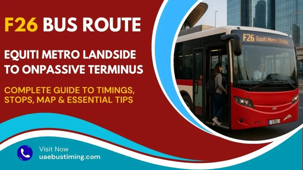 F26 Bus Route: Complete Guide to Timings, Stops, Map & Essential Tips