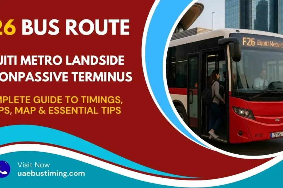 F26 Bus Route: Complete Guide to Timings, Stops, Map & Essential Tips