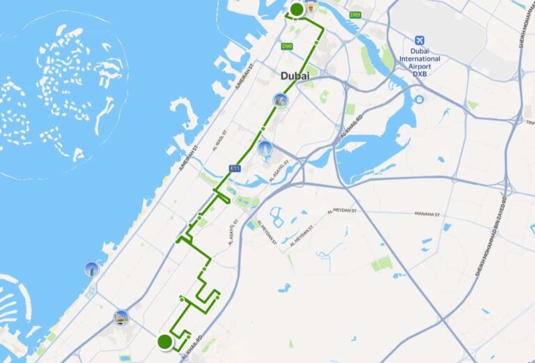 Rta Bus Routes Map.pdf RTA 21B Bus Route – Al Ghubaiba Bus Station to Al Quoz