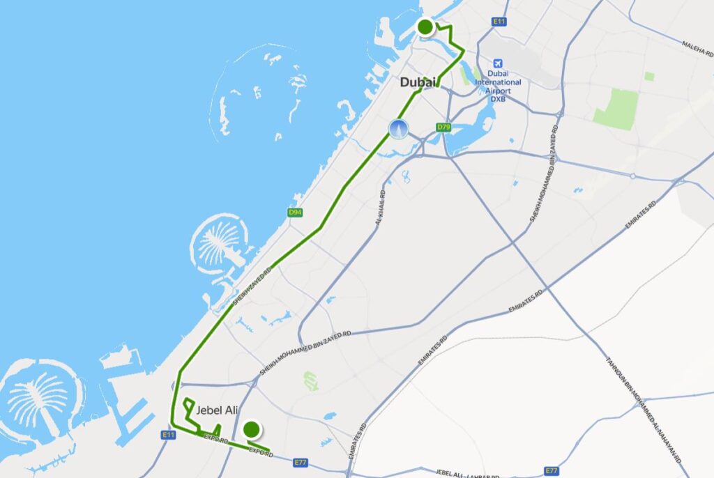 X94 Bus Route Map