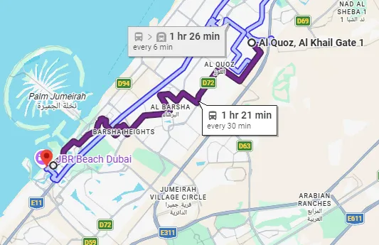 84 Bus Route Map