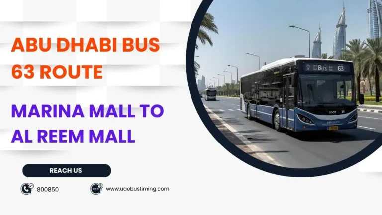 Abu Dhabi Bus 63 Route: Marina Mall to Al Reem Mall