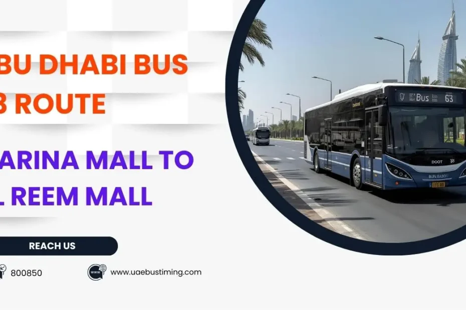 Abu Dhabi Bus 63 Route: Marina Mall to Al Reem Mall