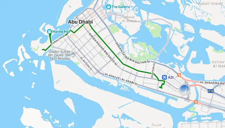 Bus 34 Abu Dhabi Route Map