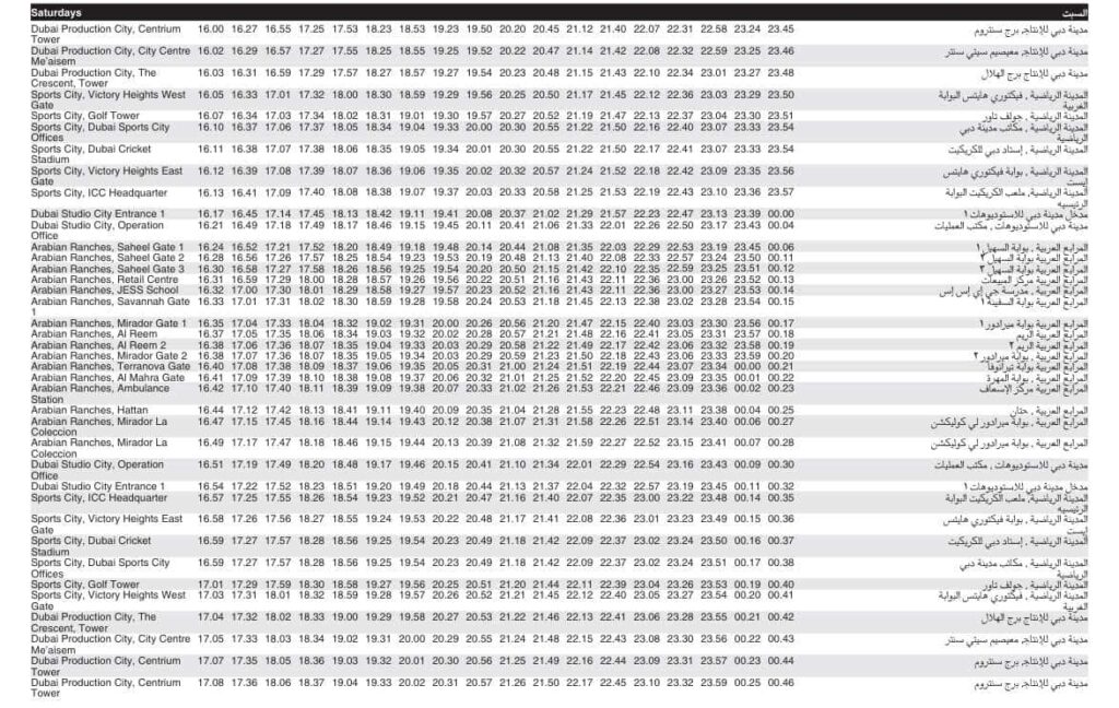 Bus J02 Saturday Timetable 2