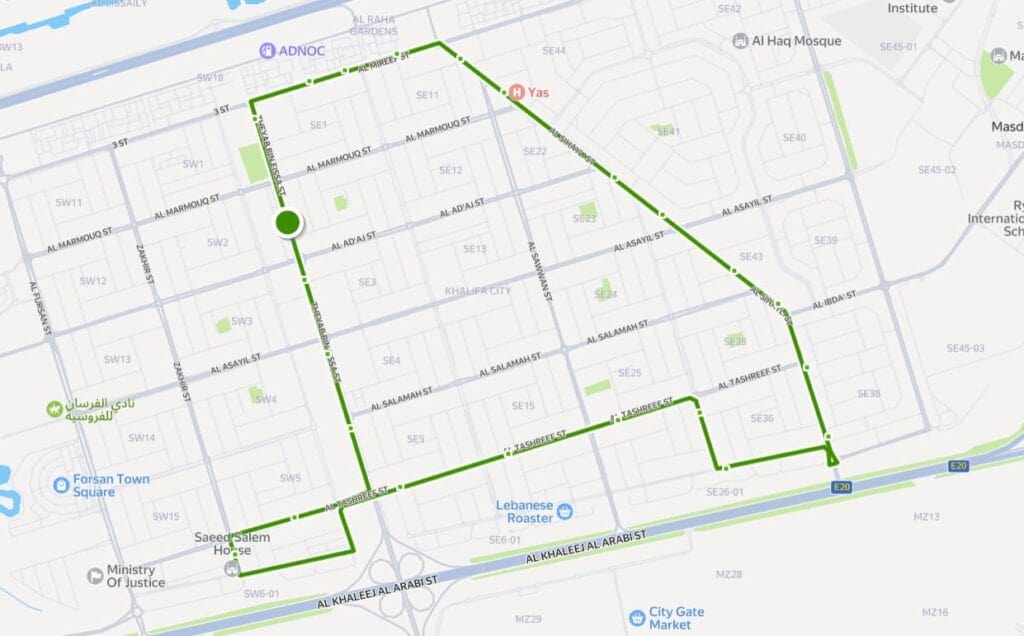 Bus K2 Route Map