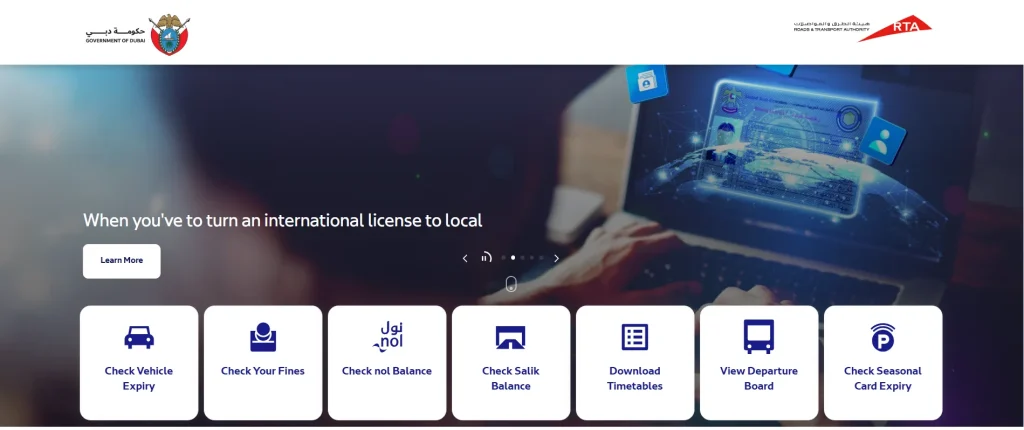 Nol Card Balance Check RTA Dubai Website