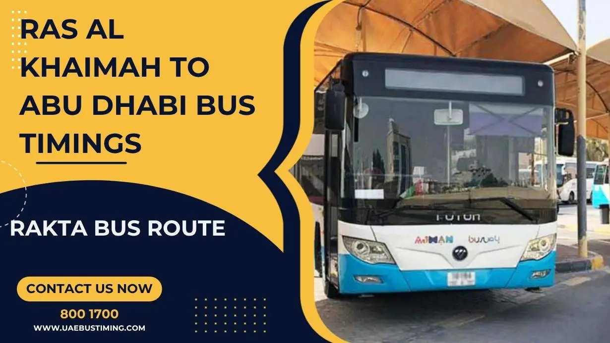 Union To Rak Bus Ras Al Khaimah to Abu Dhabi Bus Timings | RAKTA Bus Route