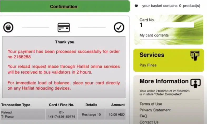 How to Recharge the Hafilat Card