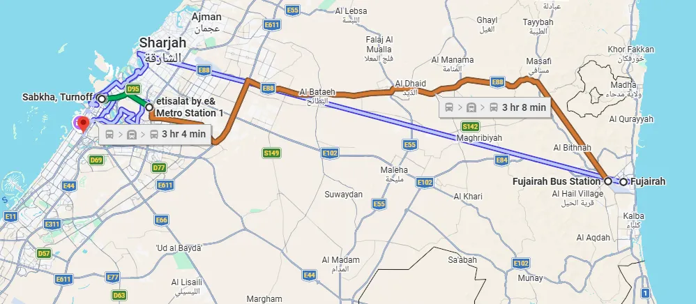 E700 Bus Route Map