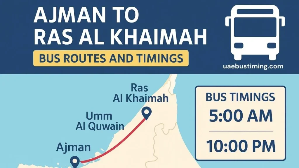 Ajman to Ras Al Khaimah Bus Routes and Timings