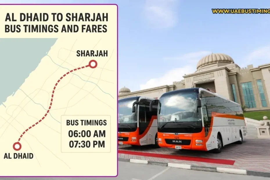 Al Dhaid to Sharjah Bus Timings and Fares