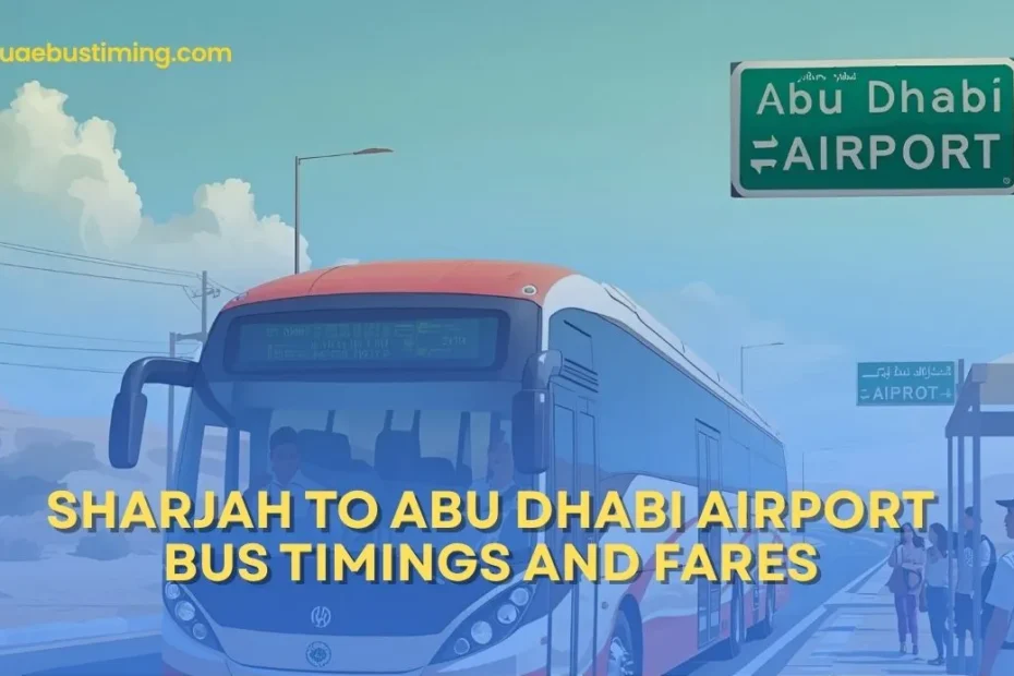 Sharjah to Abu Dhabi Airport Bus Timings and Fares
