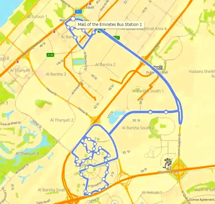 J01 Bus Route Map