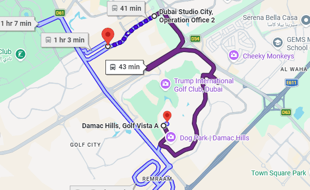 J03 Bus Route Map