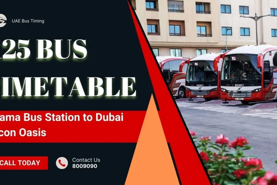 X25 Bus Timetable Karama Bus Station to Dubai Silicon Oasis