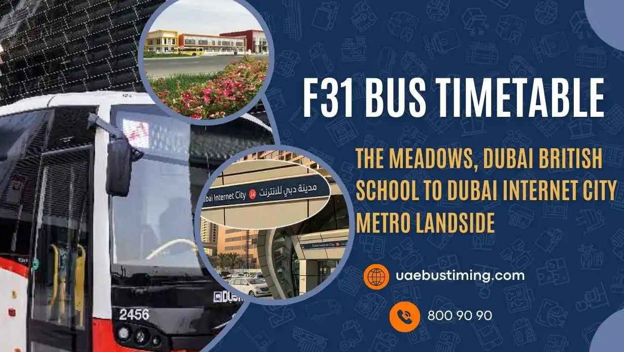F31 Bus Timetable: The Meadows to Dubai Internet City