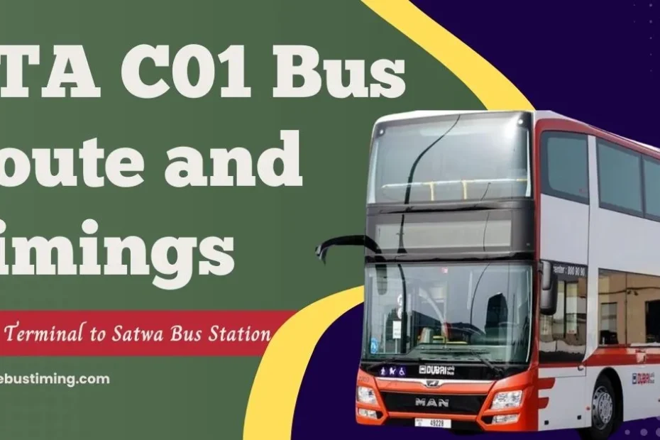 RTA C01 Bus Route and Timings 2026: Airport Terminal to Satwa Bus Station