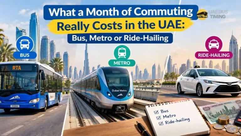 What a Month of Commuting Really Costs in the UAE: Bus, Metro or Ride-Hailing