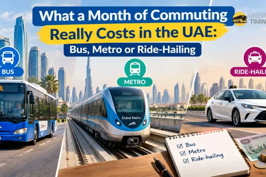 What a Month of Commuting Really Costs in the UAE: Bus, Metro or Ride-Hailing